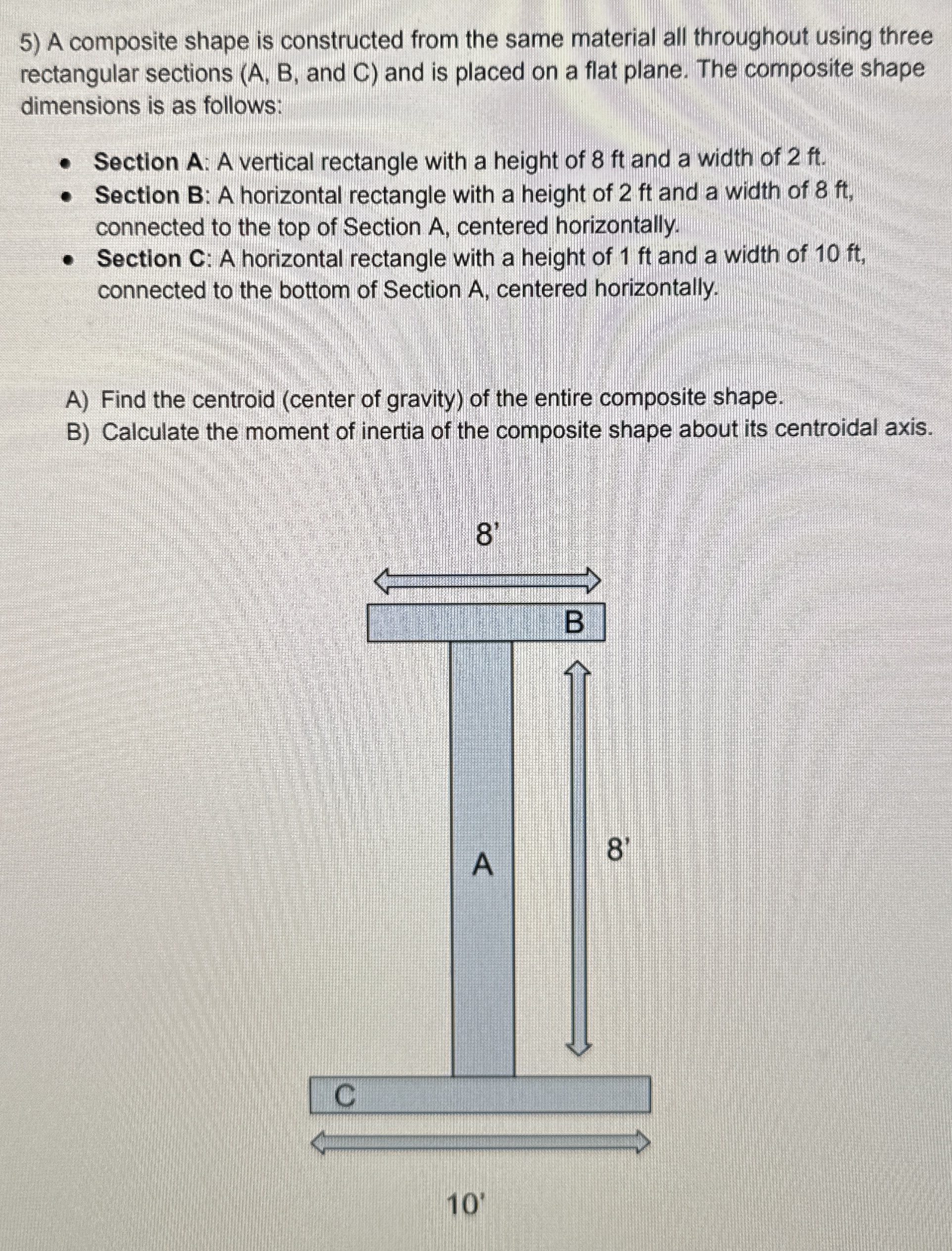 A composite shape is constructed from the same