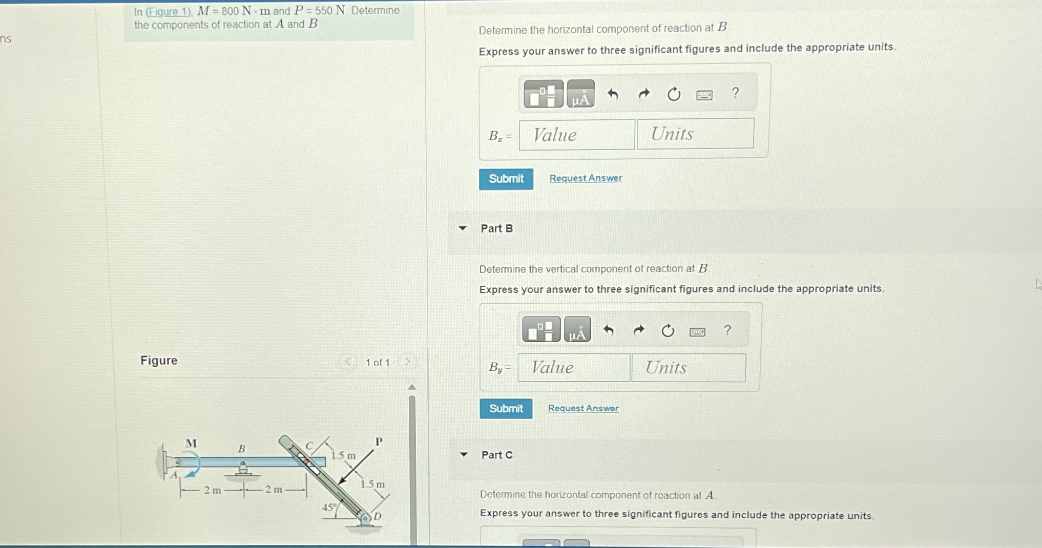 l n ( Figure 1 ) , M = 8 0 0 N * m and P = 5 5 0