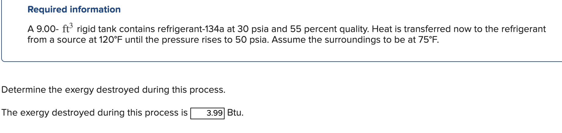 Required information A 9 . 0 0 - f t 3 rigid tank