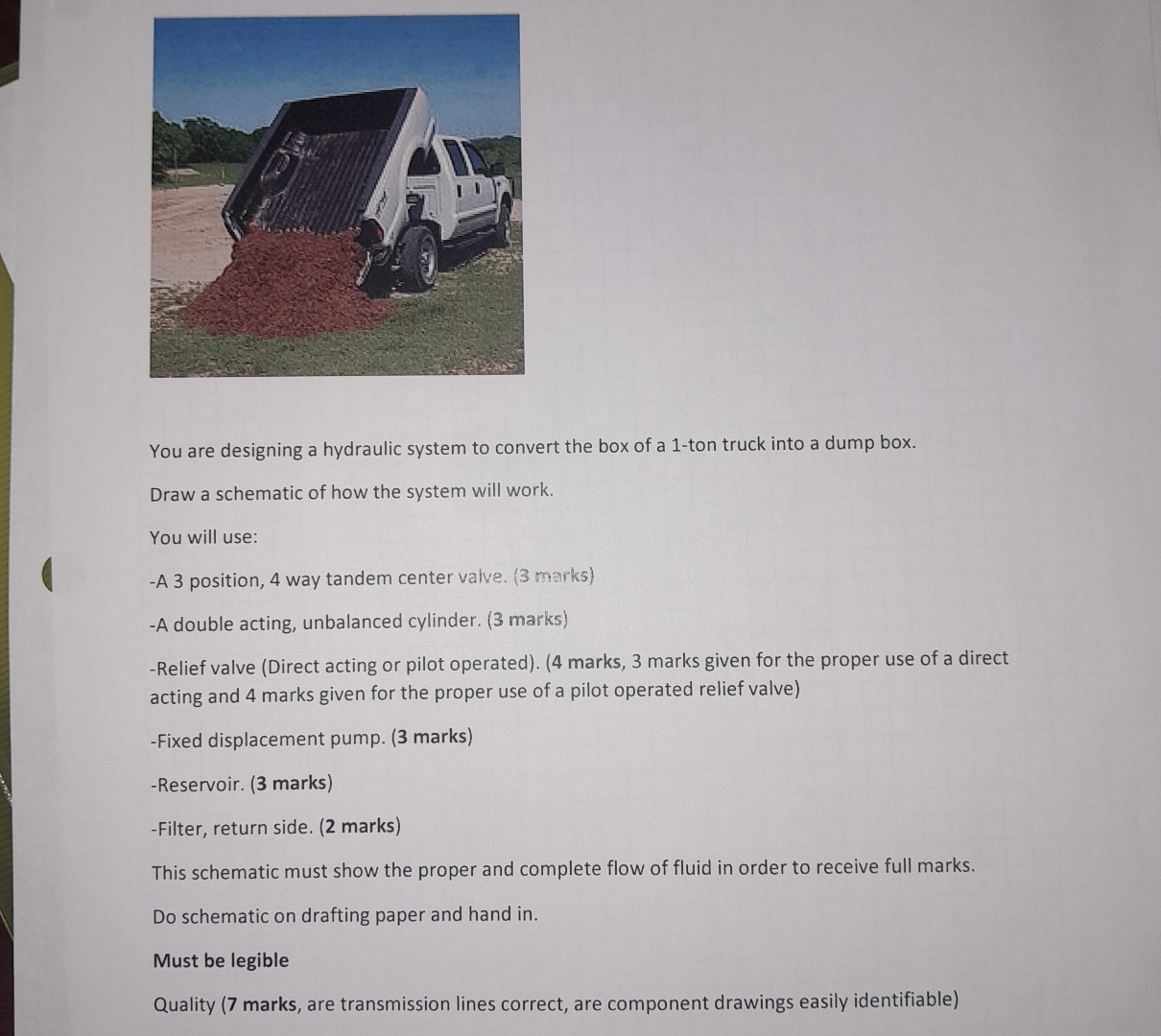 i need hydraulic schematic of this assignment You