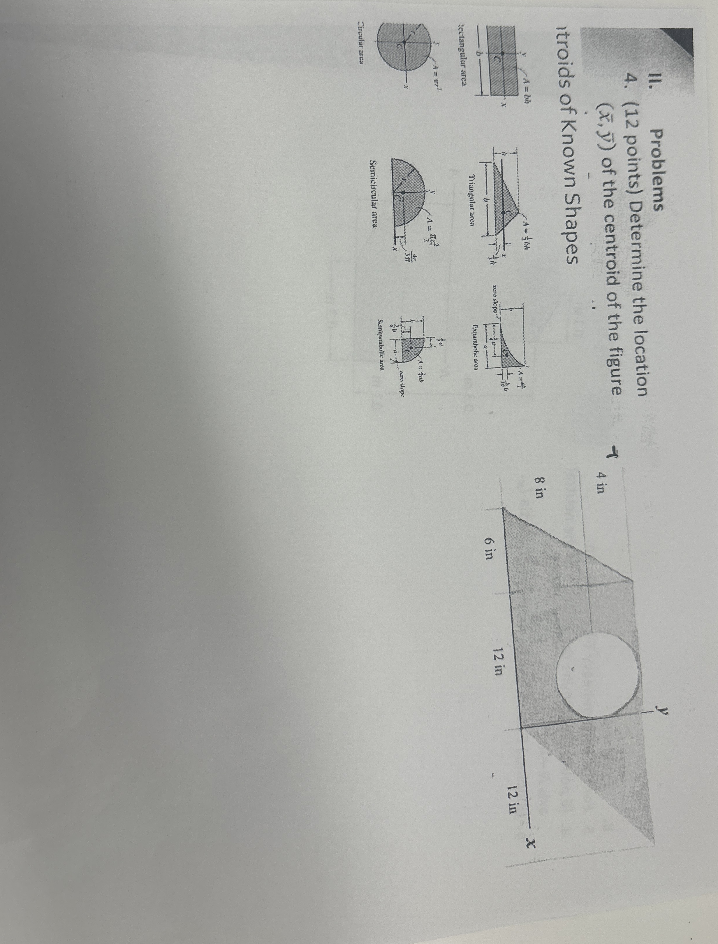 II . Problems 4 . ( 1 2 points ) Determine the