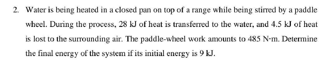 Water is being heated in a closed pan on top of a