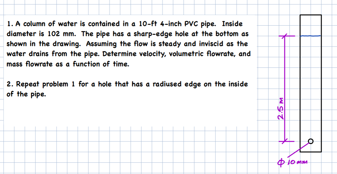 A column of water is contained in a 1 0 - ft 4 -