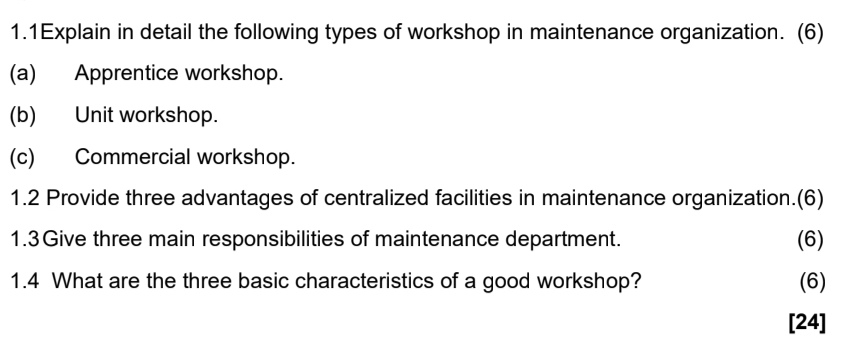 1 . 1 Explain in detail the following types of