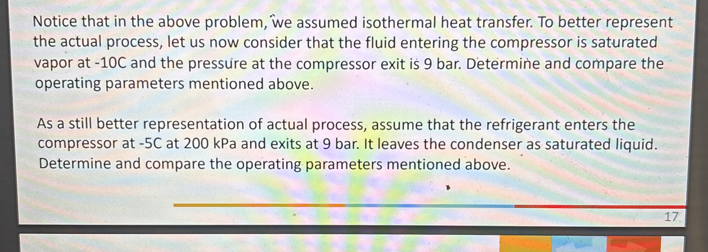 Consider an ideal vapor - compression