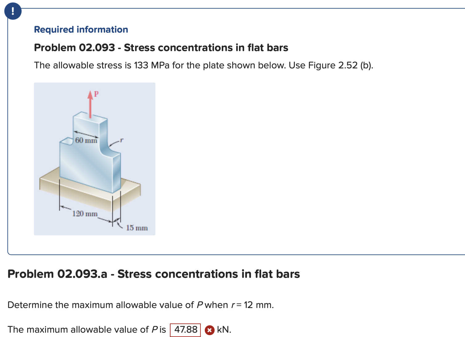 Problem 0 2 . 0 9 3 . a - Stress concentrations