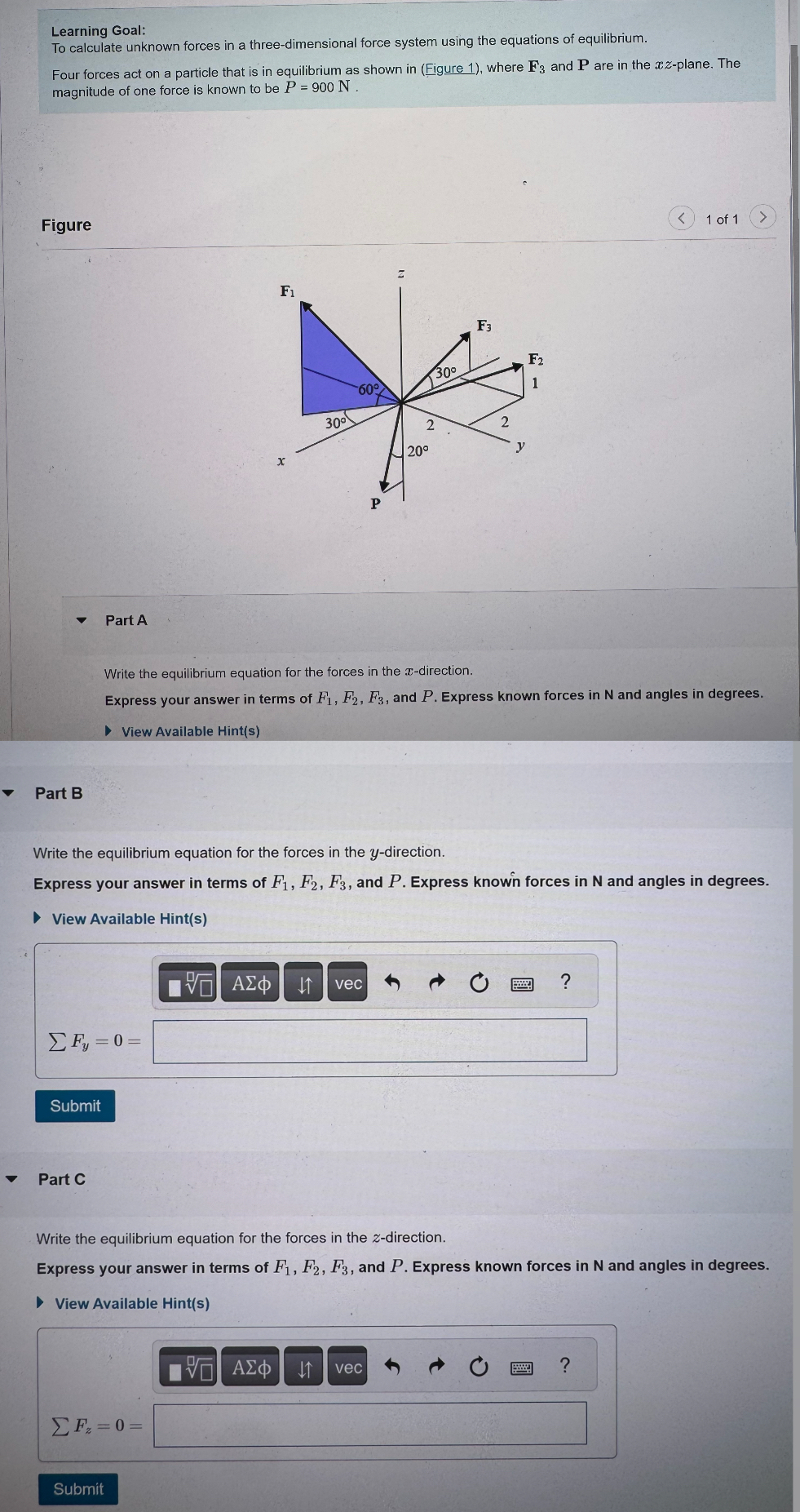 Learning Goal: To calculate unknown forces in a