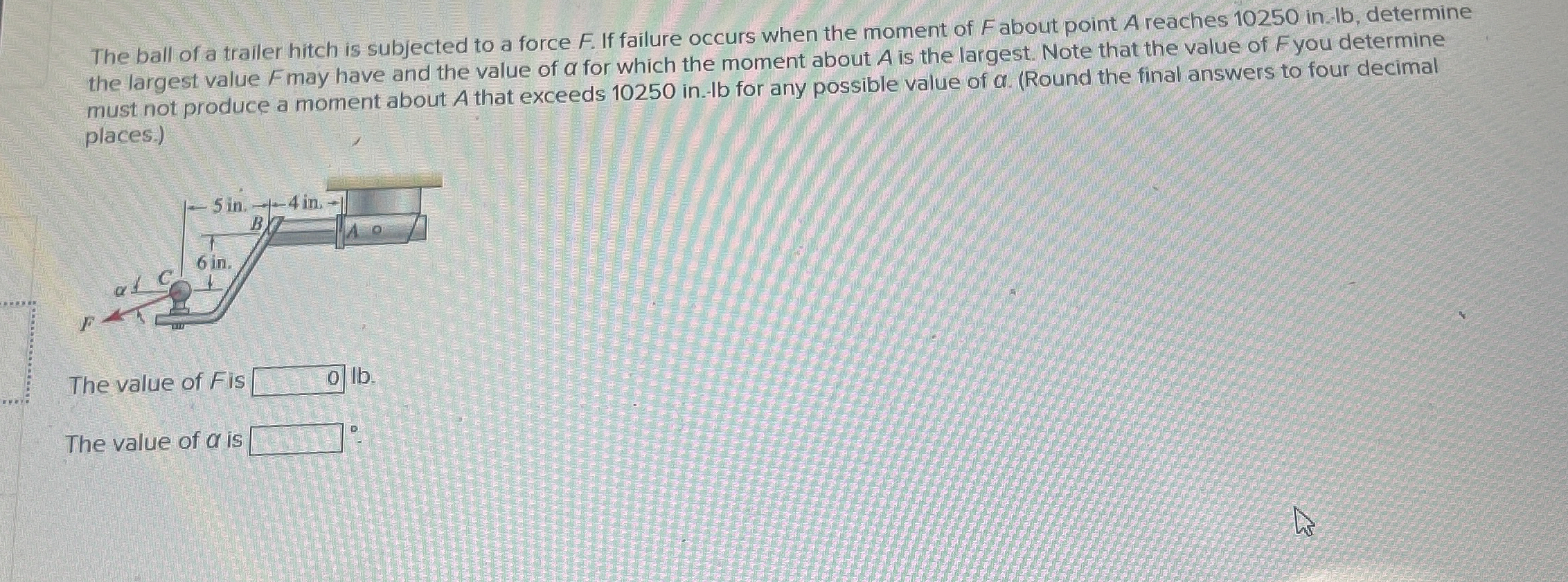 The ball of a trailer hitch is subjected to a