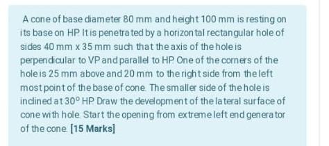 can you draw rough diagram of how hole would