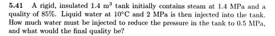 5 . 4 1 A rigid, insulated \ ( 1 . 4 \ mathrm {