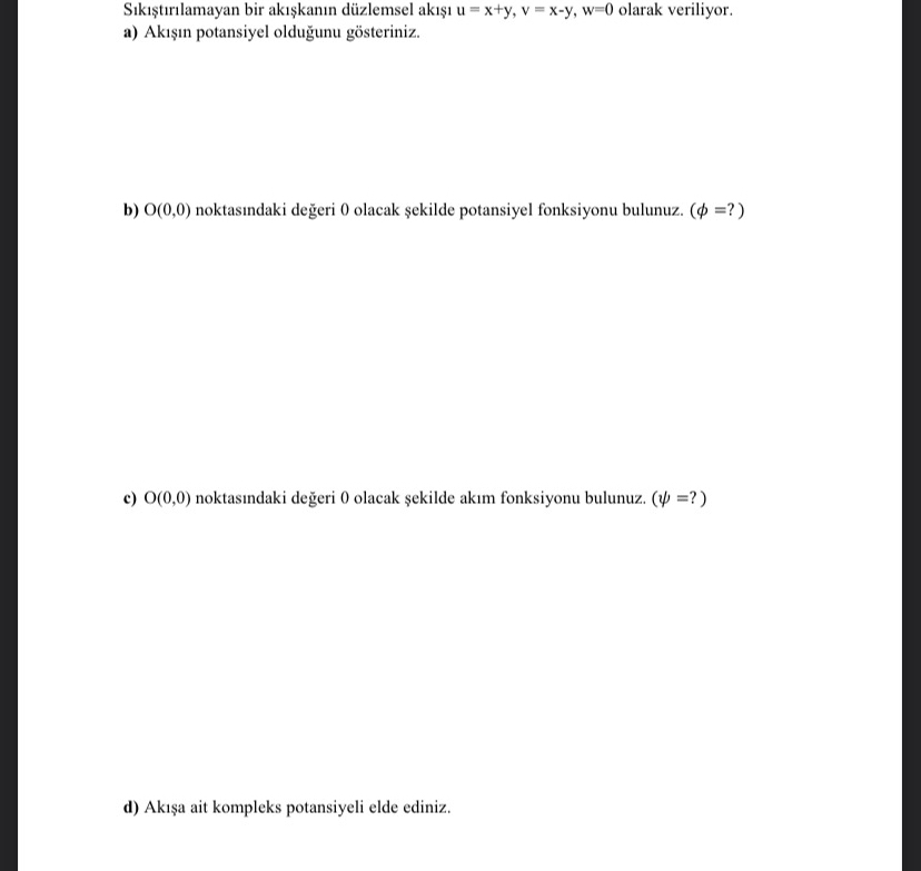 S k t r lamayan bir ak kan n d zlemsel ak u = x +