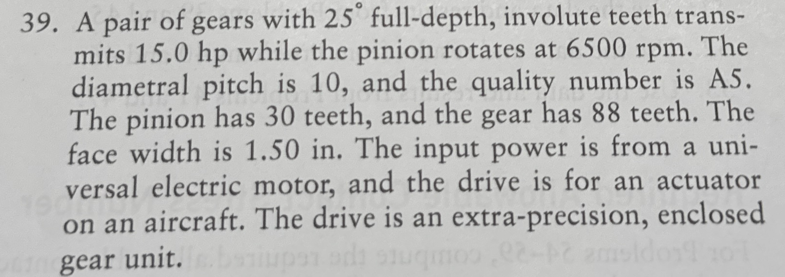 A pair of gears with 2 5 full - depth, involute