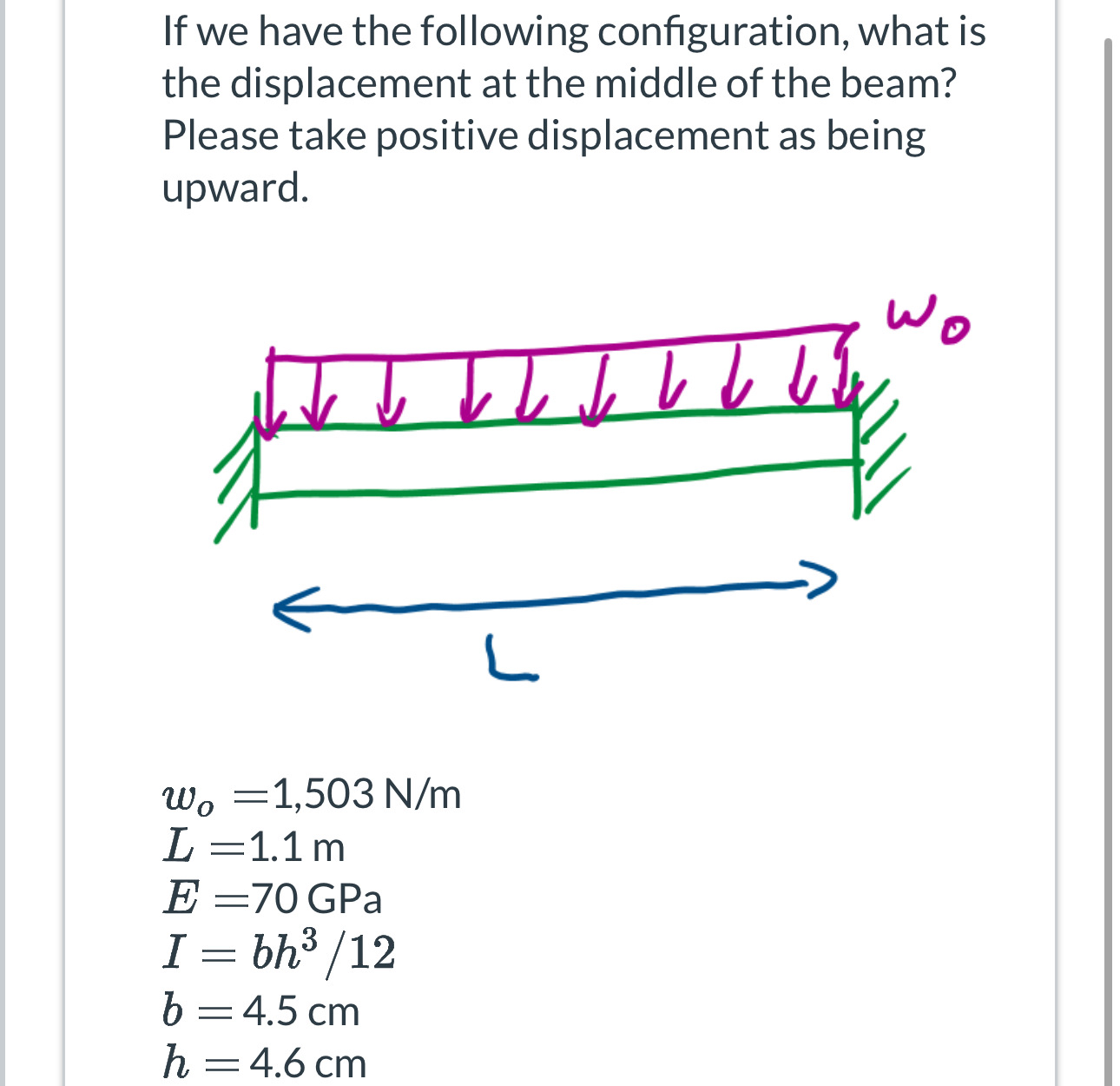 If we have the following configuration, what is
