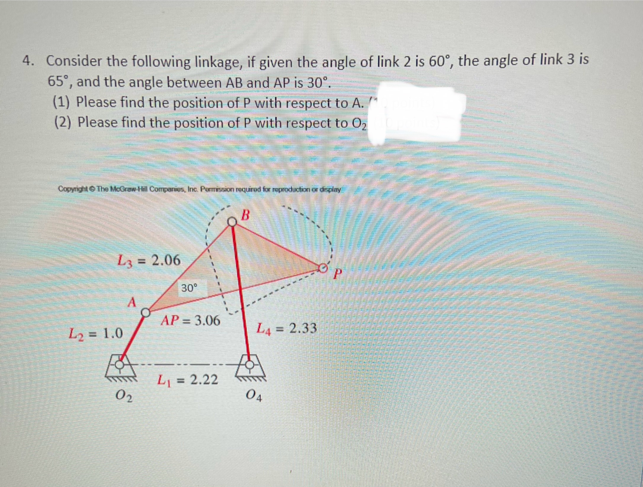 Consider the following linkage, if given the