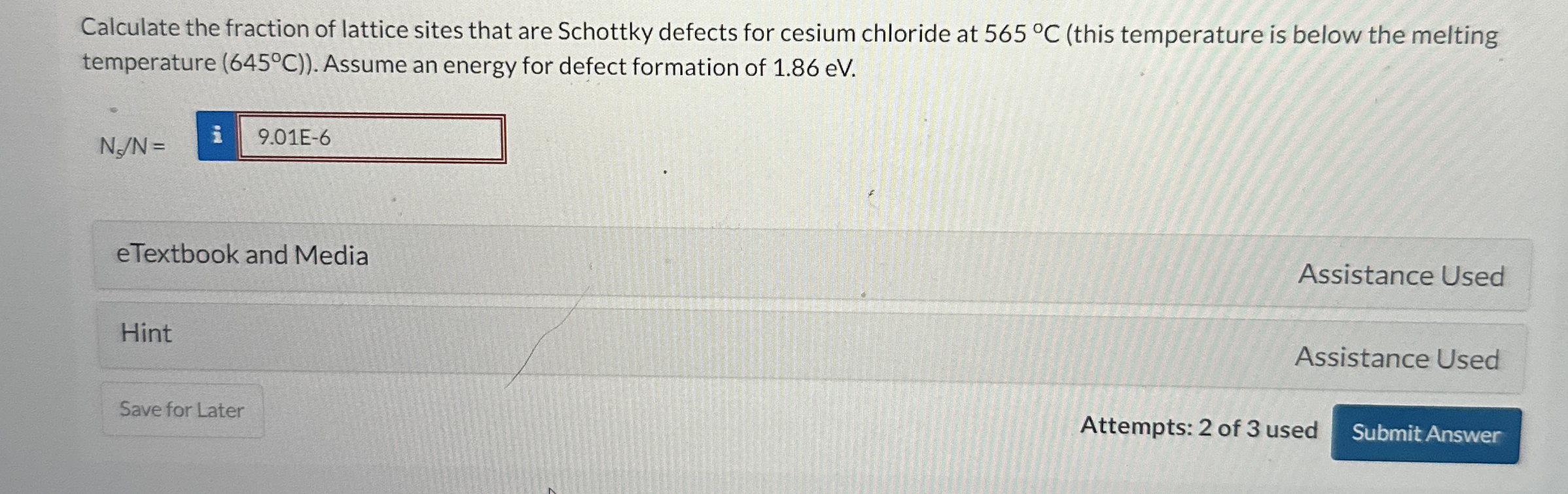 Calculate the fraction of lattice sites that are