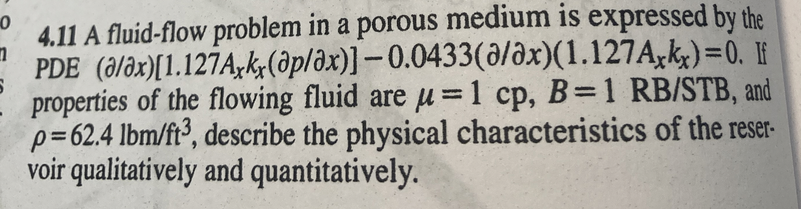 4 . 1 1 A fluid - flow problem in a porous medium