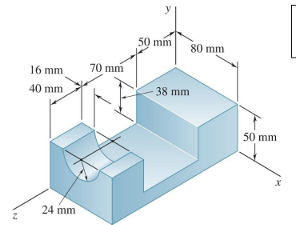 Determine the centroid ( , , ) of the volume