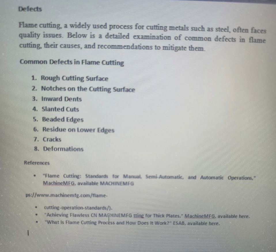 I need pictures to illustrate the eight defects