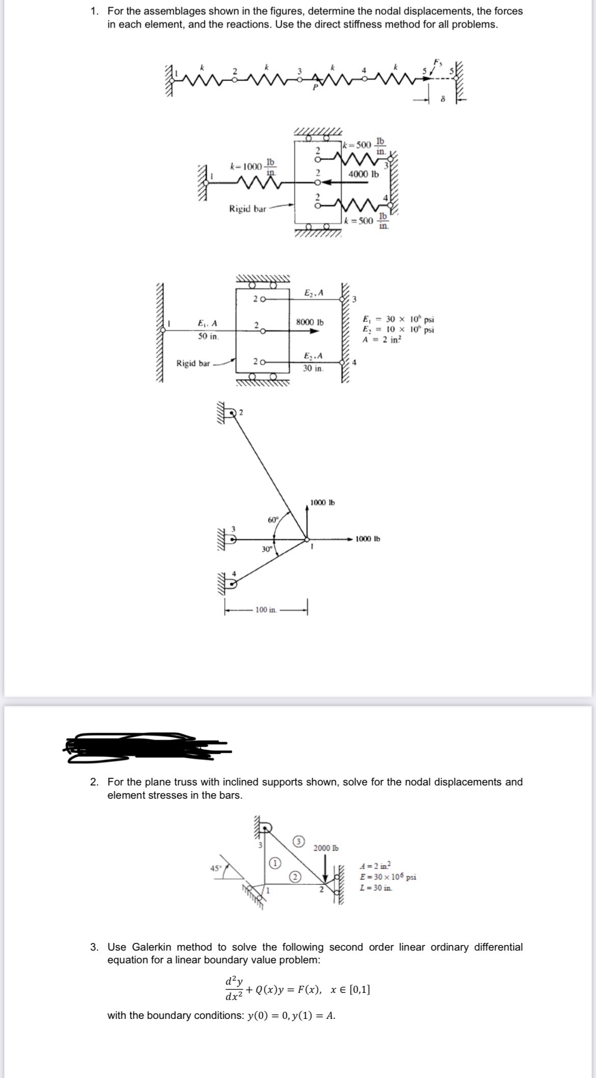 For the assemblages shown in the figures,