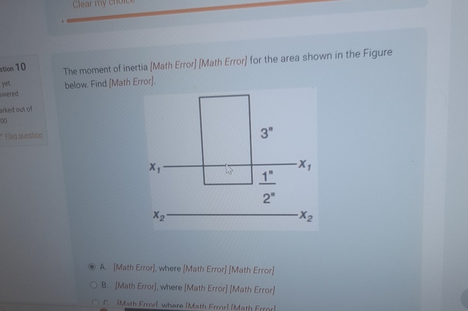 Clear my chorec stion 1 0 The moment of inertia [