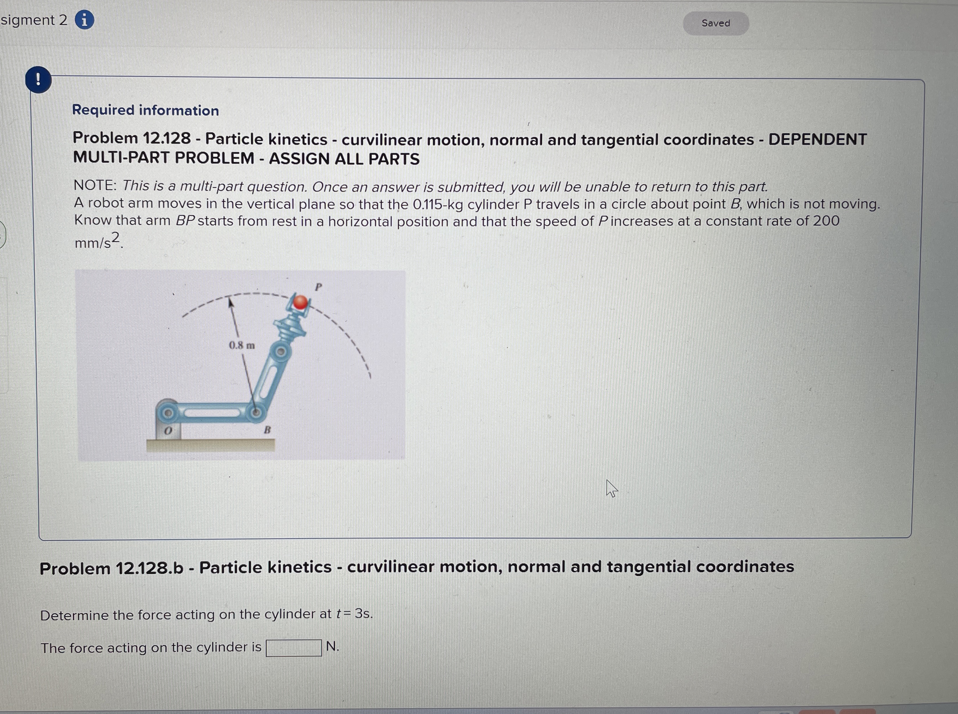 sigment 2 ( i ! Required information Problem 1 2