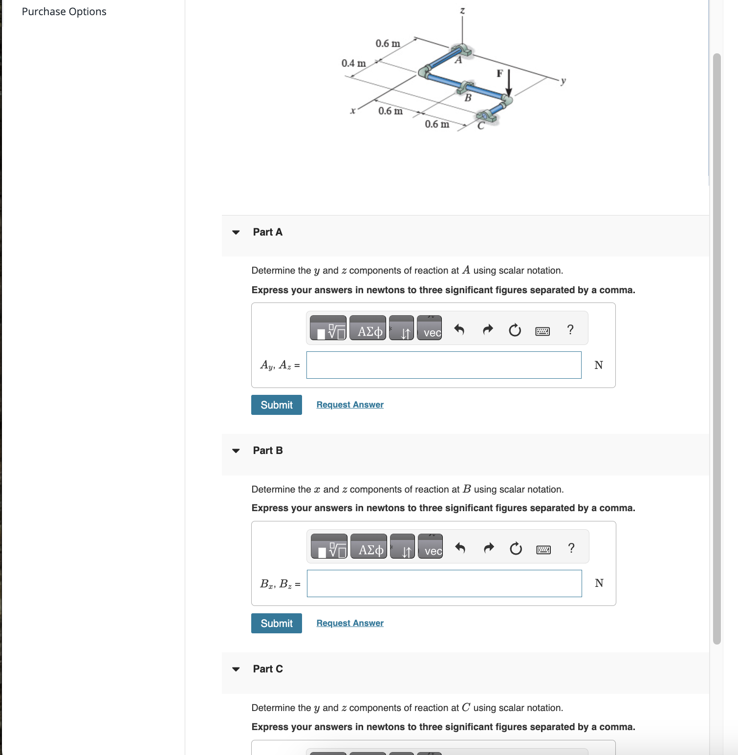 Purchase Options Part A Determine the \ ( y \ )