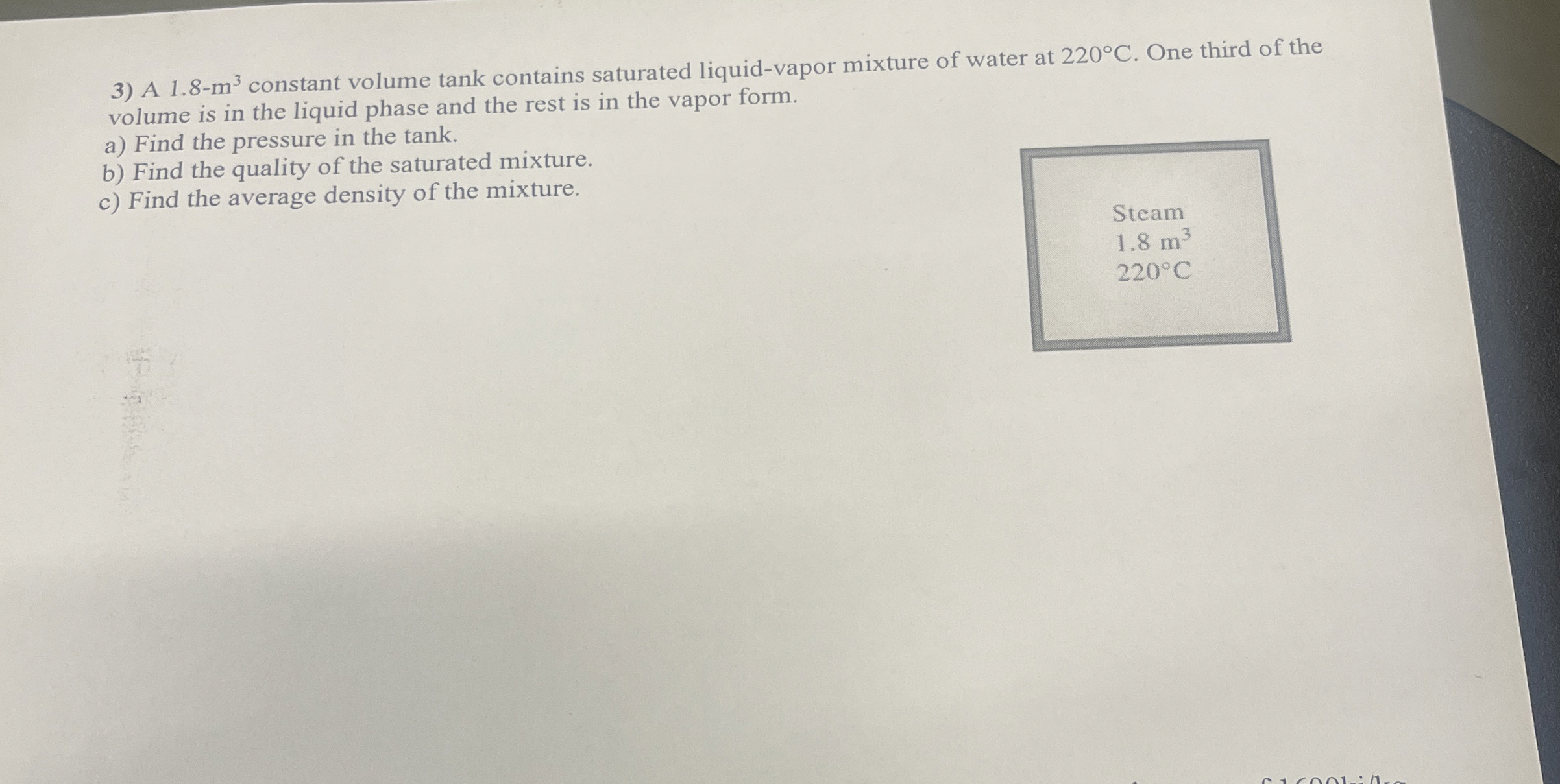 A 1 . 8 - m 3 constant volume tank contains