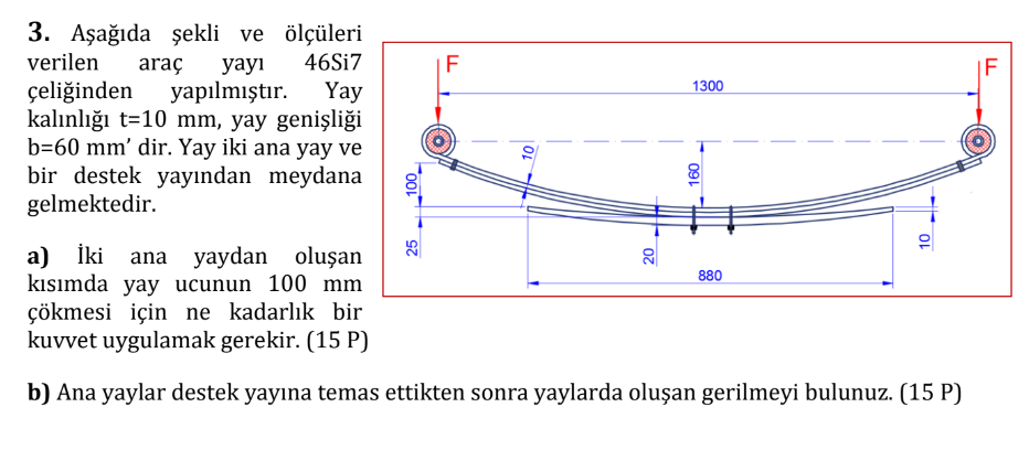 A a da ekli ve l leri verilen ara yay 4 6 Si 7