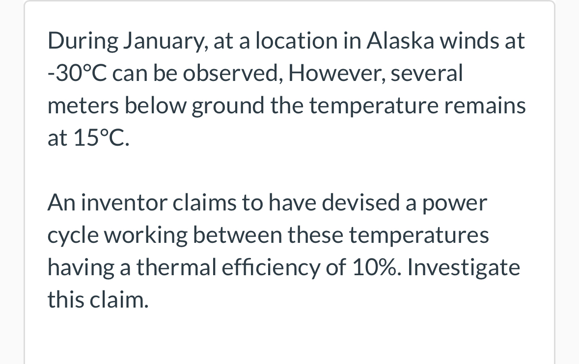 During January, at a location in Alaska winds at