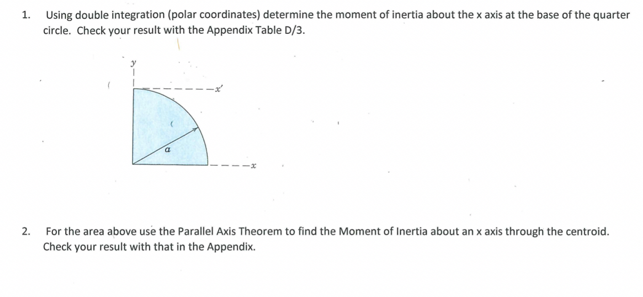 Using double integration ( polar coordinates )