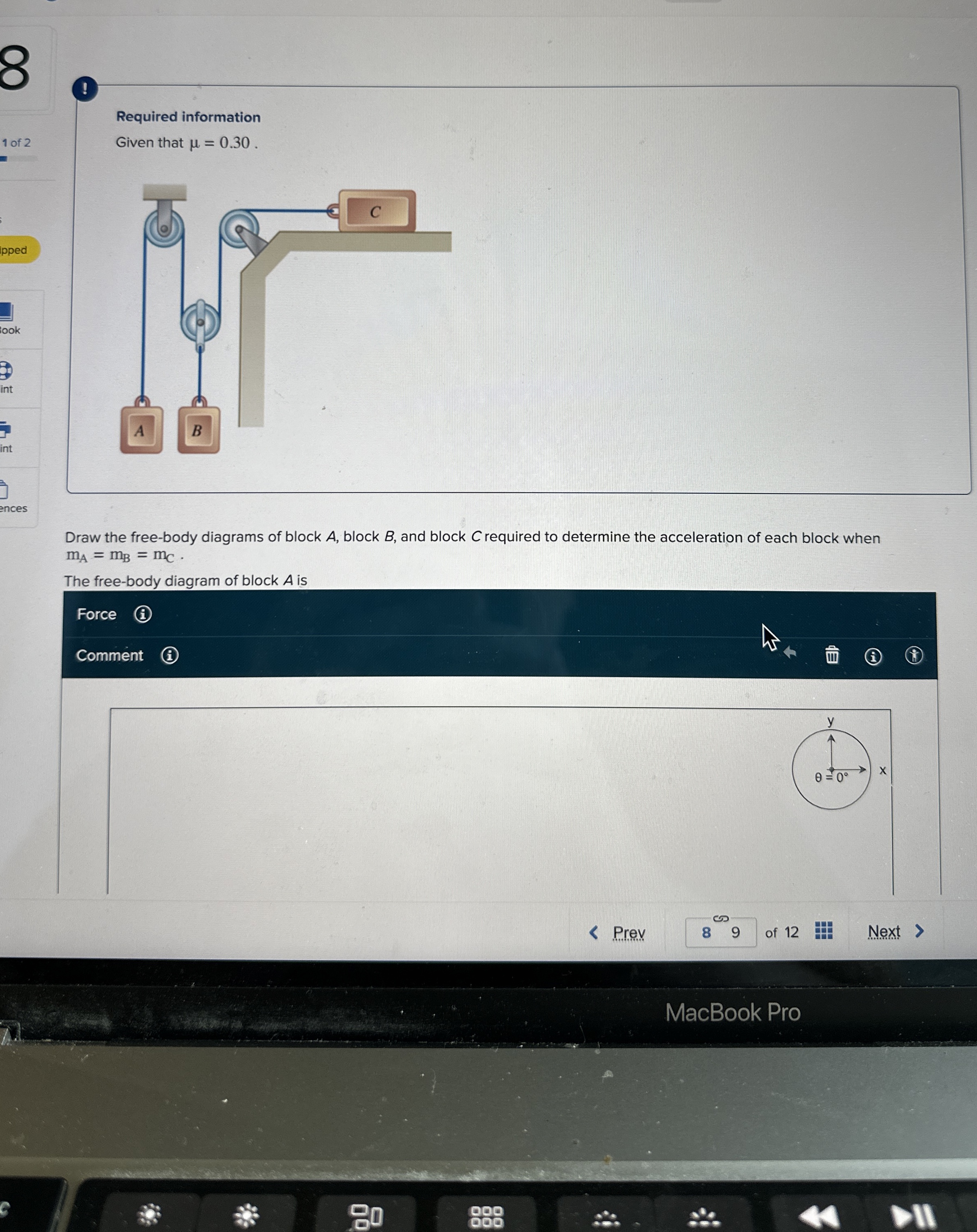 Required information Given that = 0 . 3 0 Draw