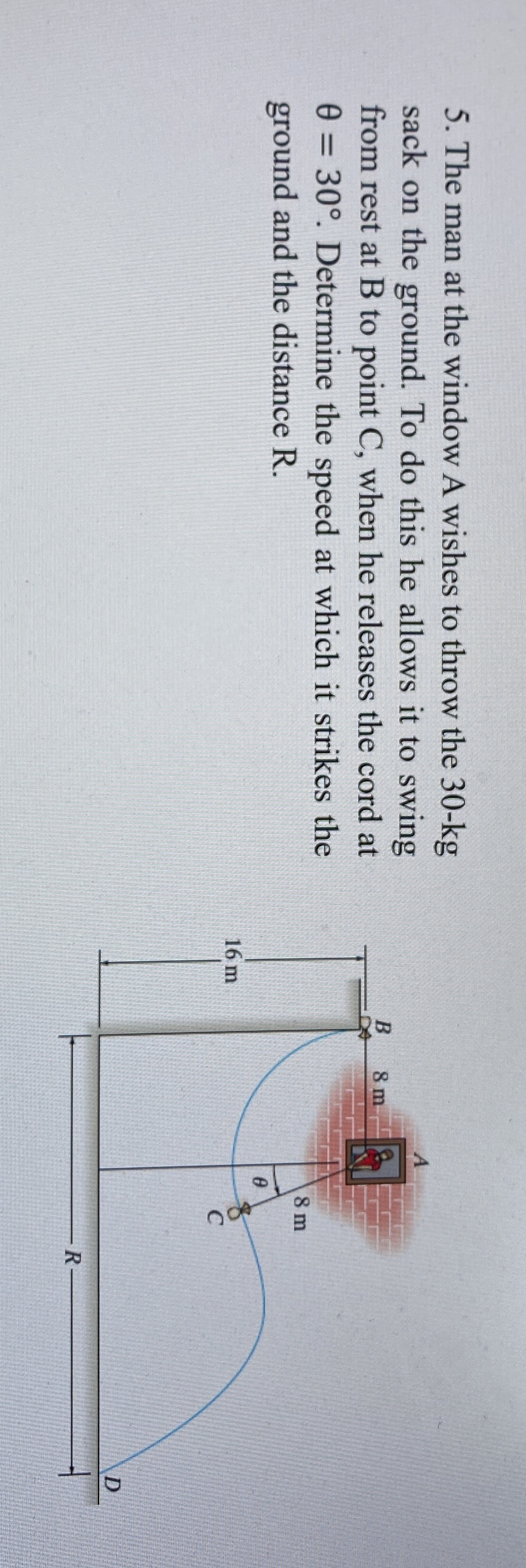 The man at the window A wishes to throw the 3 0 -