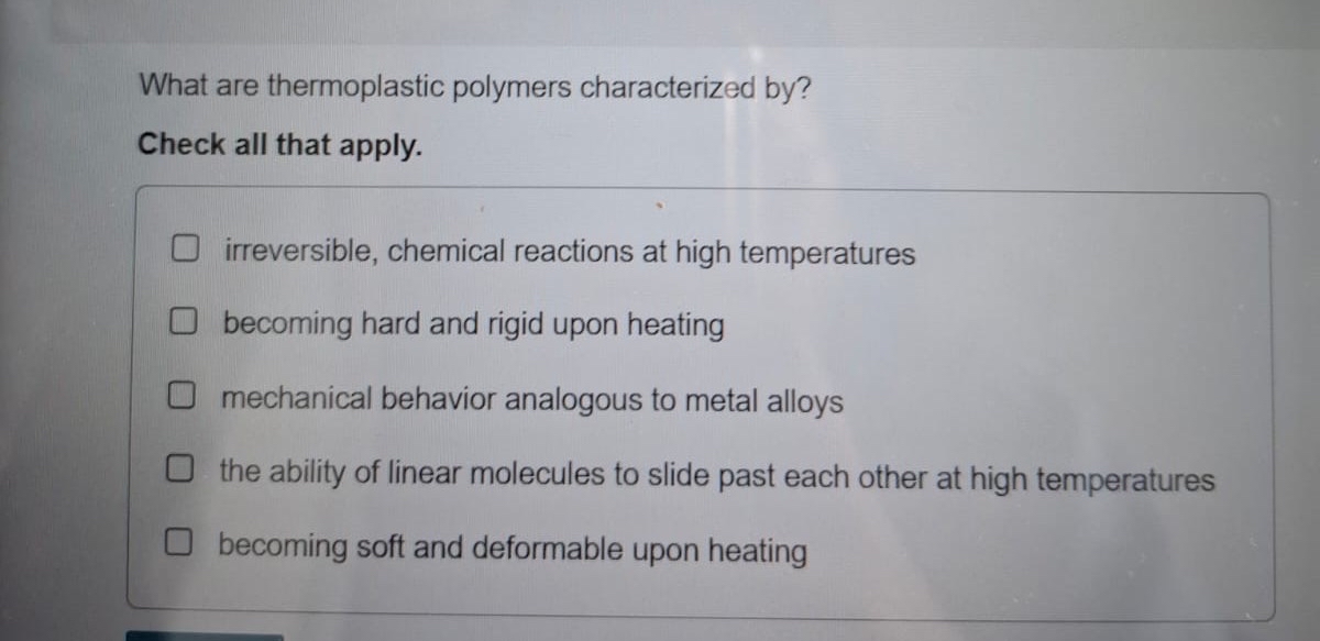 What are thermoplastic polymers characterized by