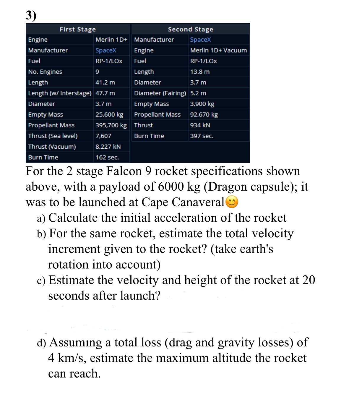 \ table [ [ First Stage,Second Stage ] , [ Engine