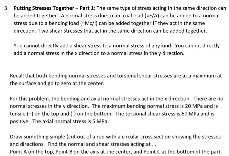 3 . Putting Stresses Together Part 1 : The same