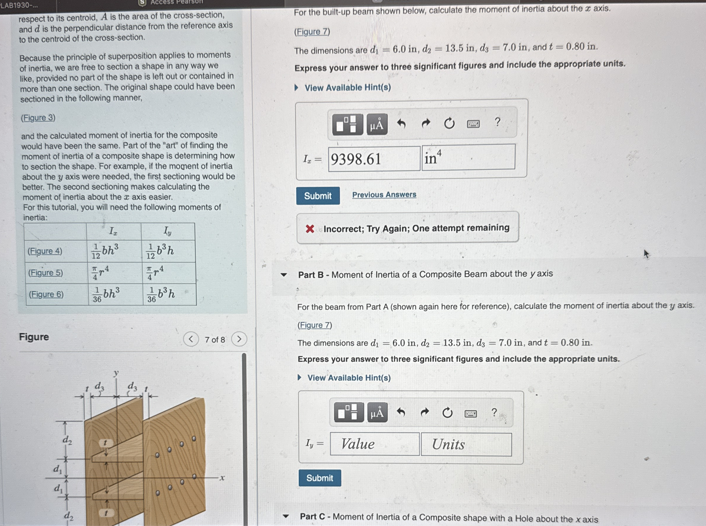 respect to its centroid, A is the area of the