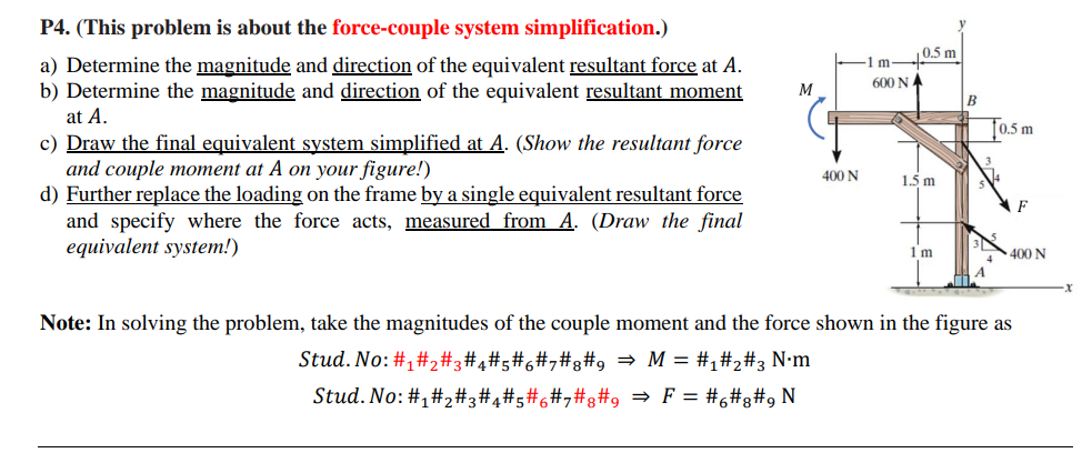 P 4 . ( This problem is about the force - couple