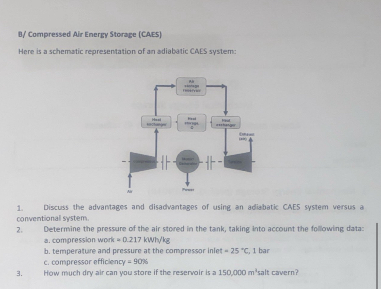 B / Compressed Air Energy Storage ( CAES ) Mere