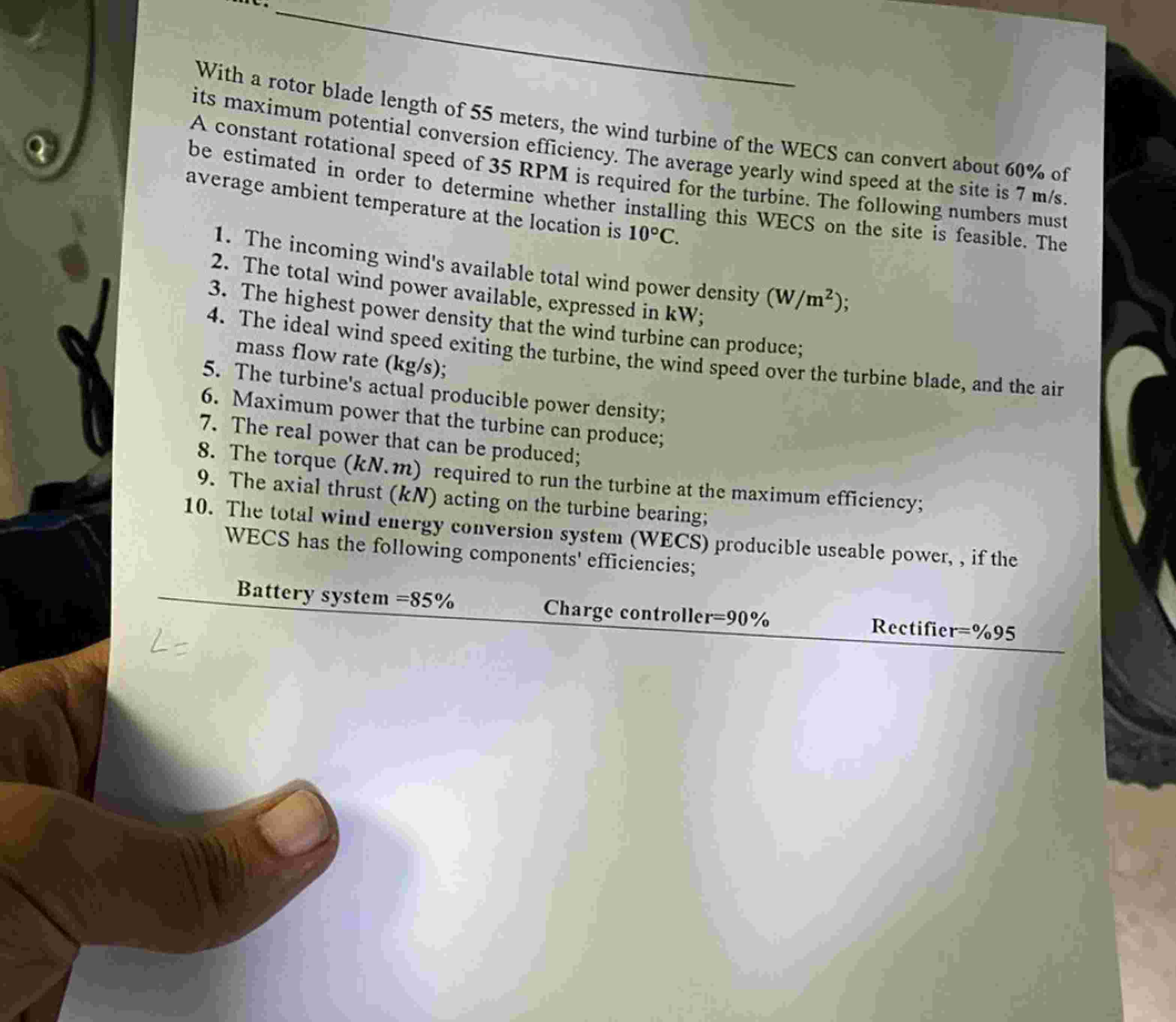 With a rotor blade length of 5 5 meters, the wind