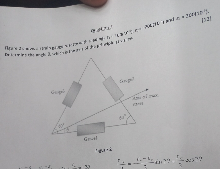 Question 2 [ 1 2 ] Figure 2 shows a strain gauge