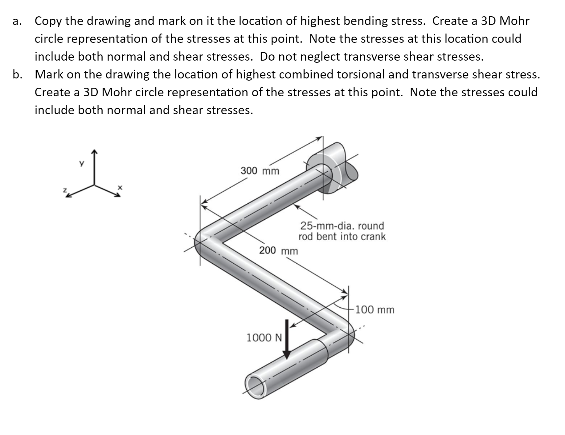 a . Copy the drawing and mark on it the location