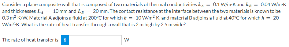 Consider a plane composite wall that is composed