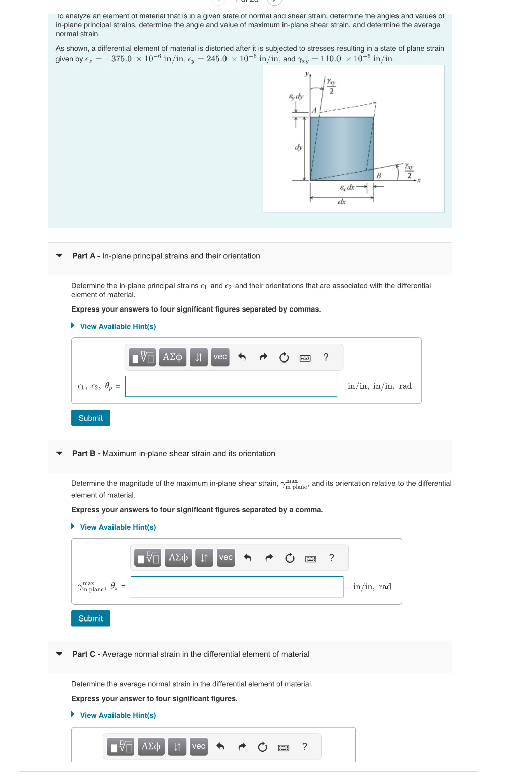 1 0 analyze an element or material that is in a
