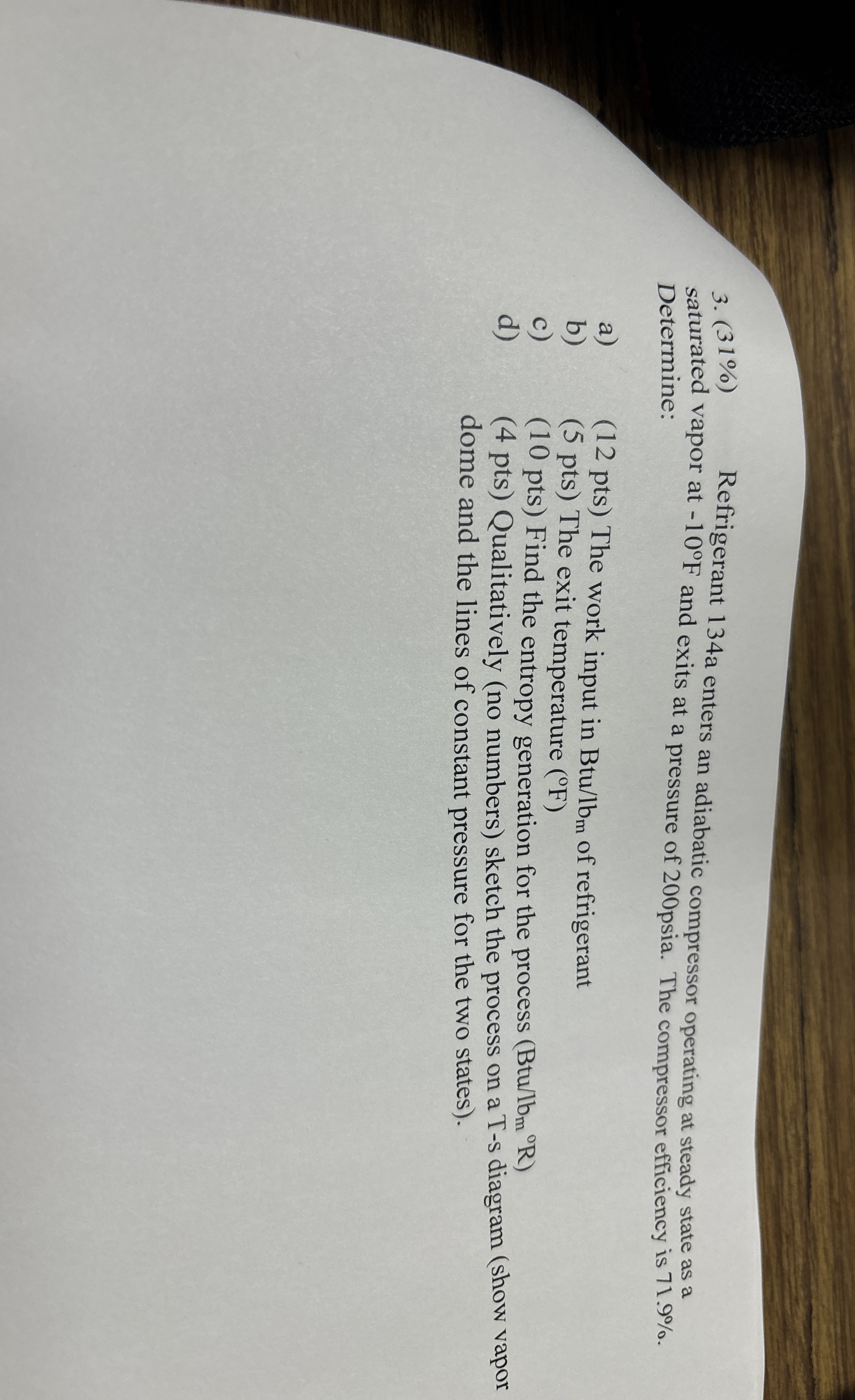 ( 3 1 % ) , Refrigerant 1 3 4 a enters an