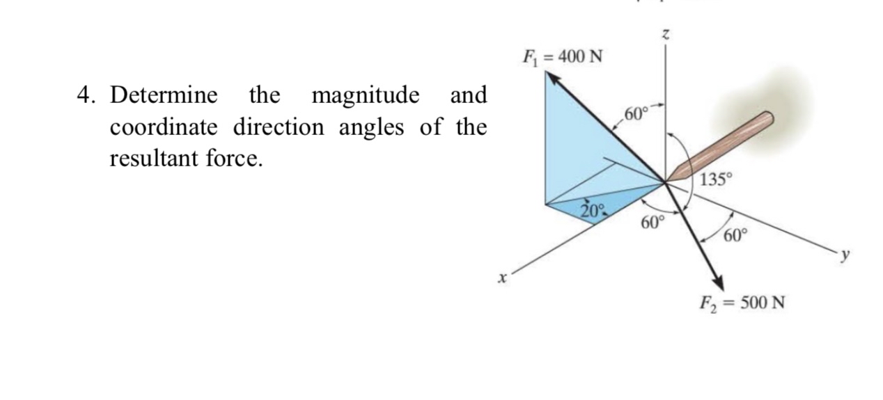 Determine the magnitude and coordinate direction