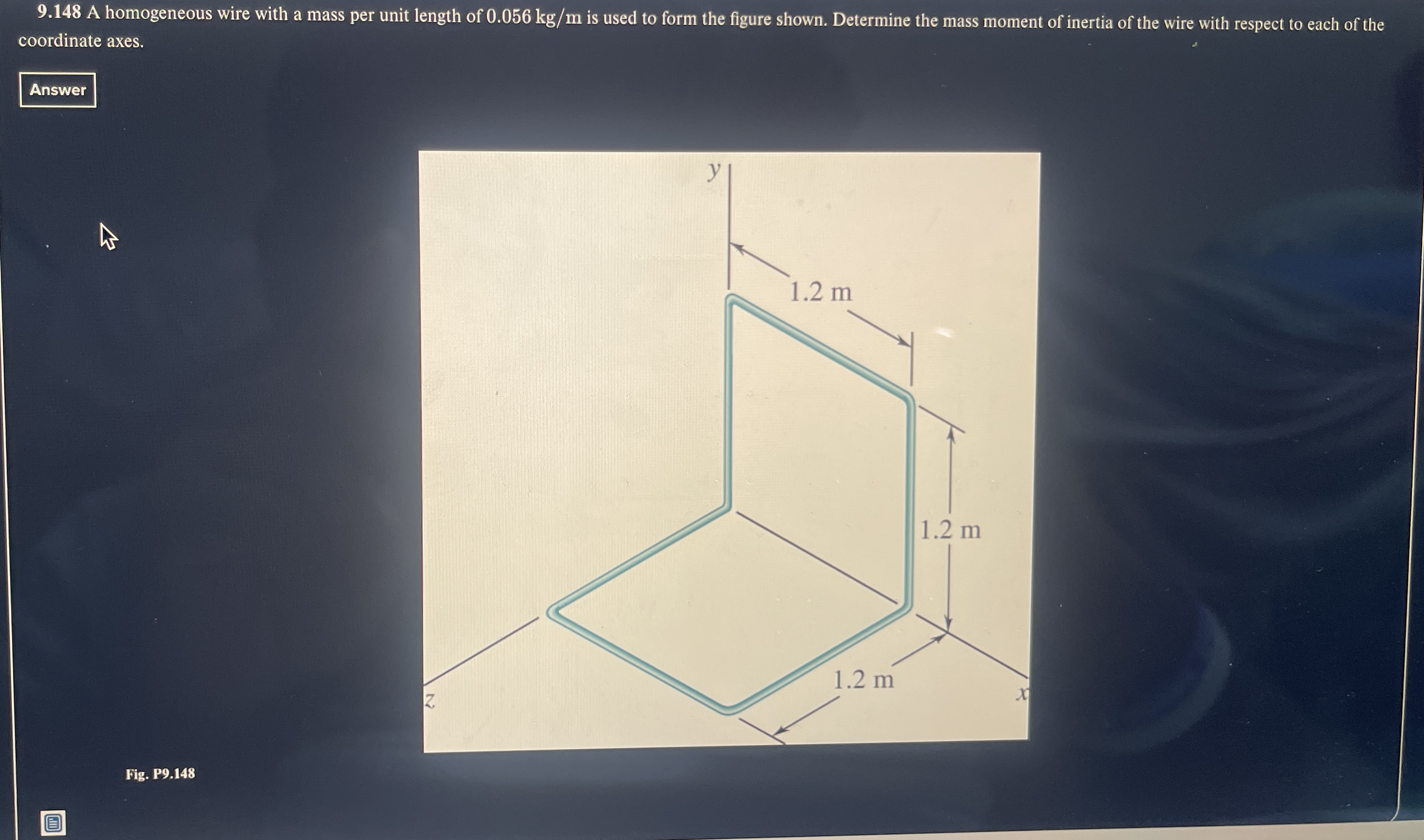 9 . 1 4 8 A homogeneous wire with a mass per unit