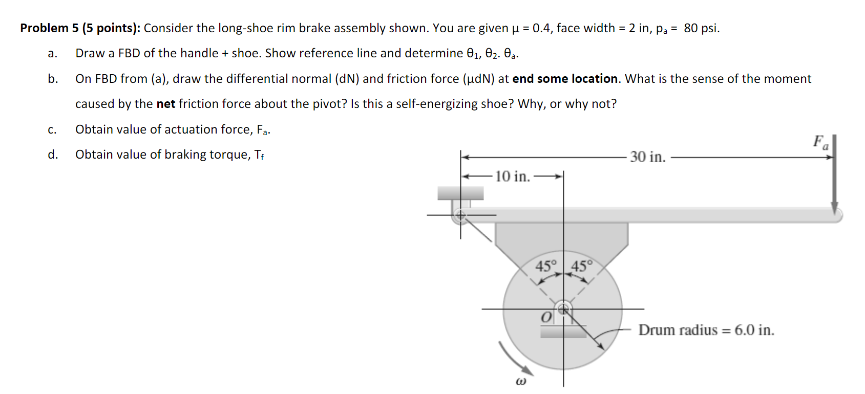 Consider the long - shoe rim brake assembly