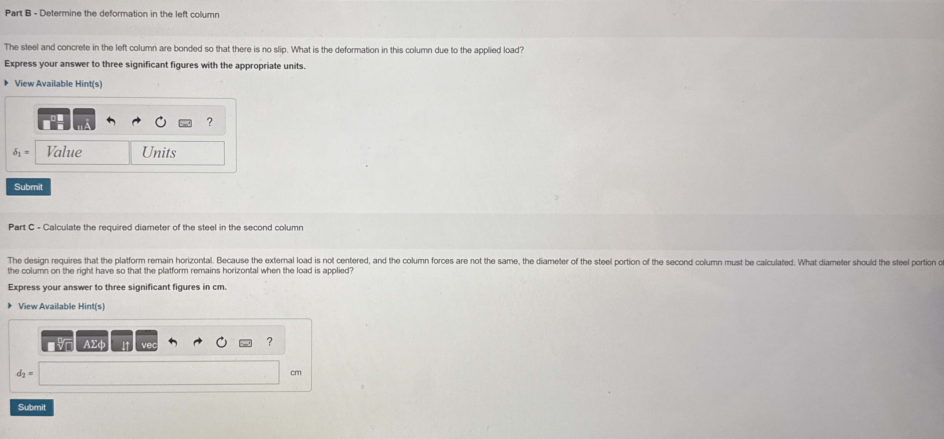 Statically Indeterminate Axially Loaded Member To