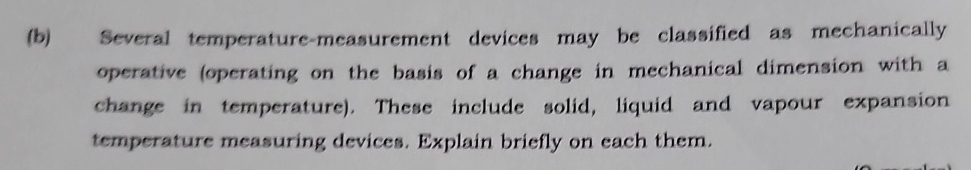 ( b ) Several temperature - measurement devices