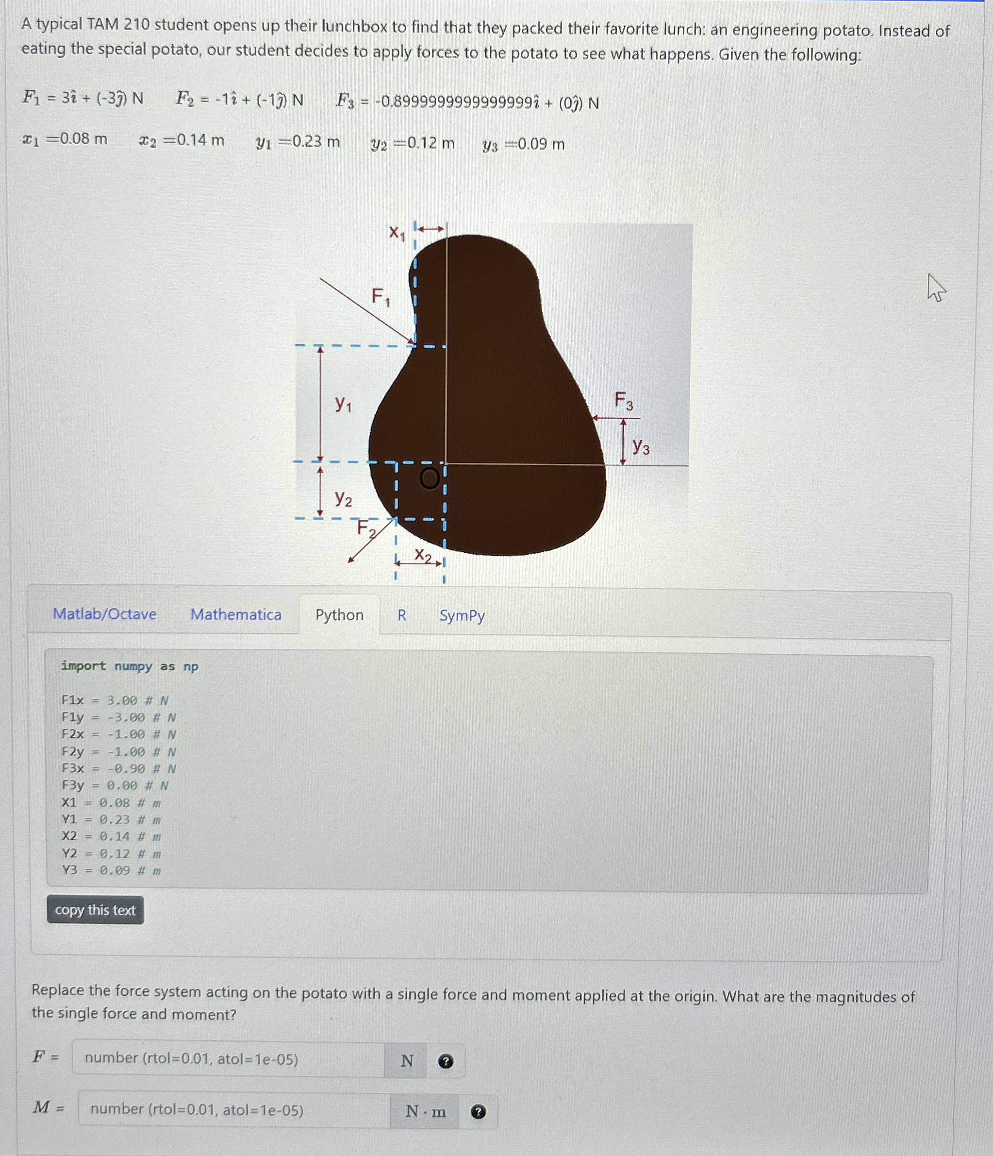 IN PYTHON CODE: A typical TAM 2 1 0 student opens